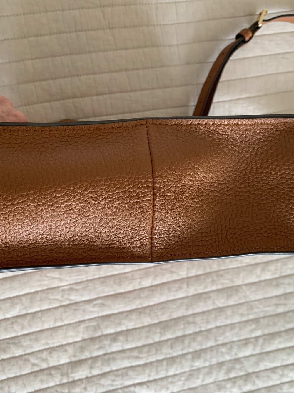 Michael Kors Tan Brown Leather Studded Shoulder Bag Purse with Gold Hardware - Picture 7 of 14